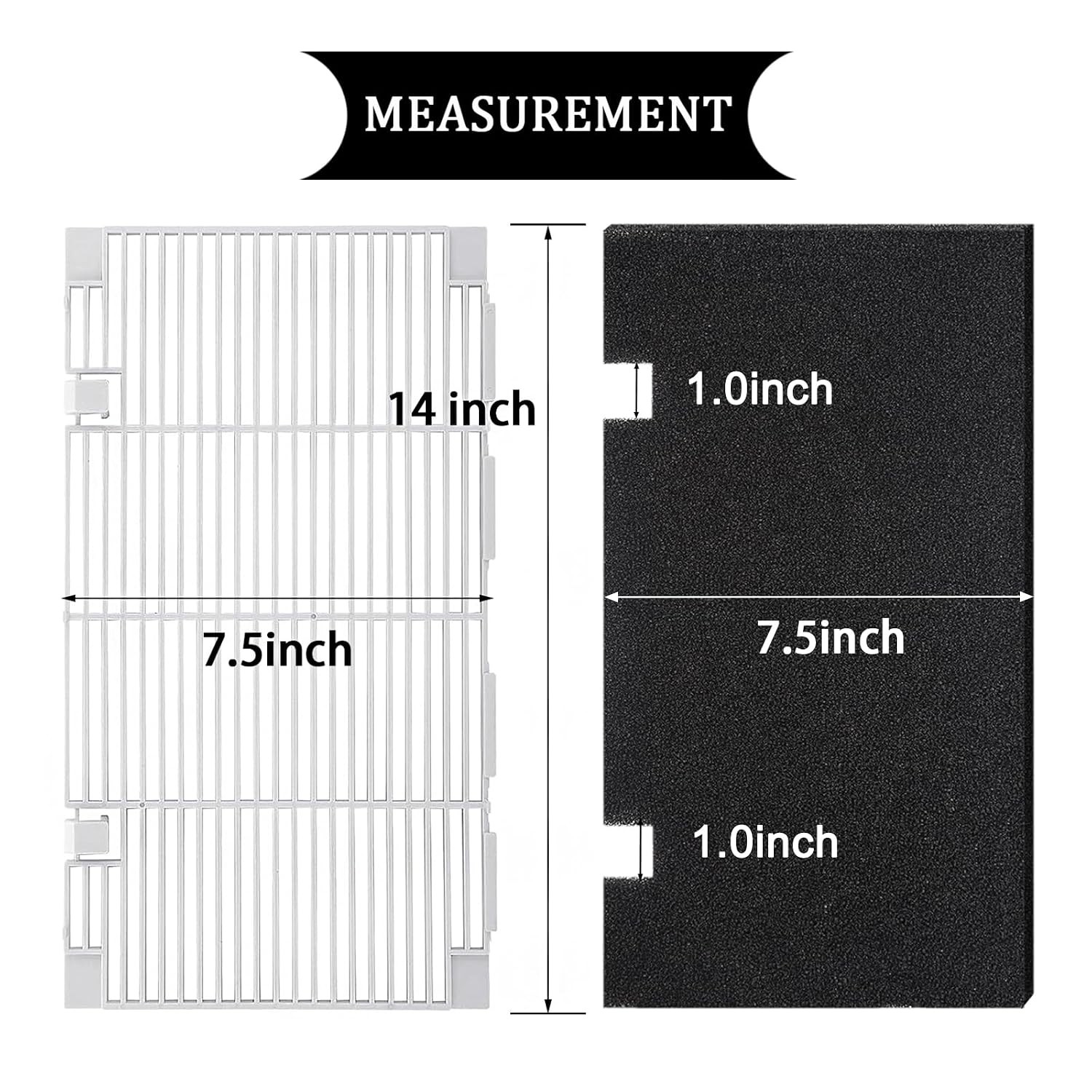 Dometic RV AC Vent Cover Replacement 1 Grille + 1 Filter 14.1″ x 7.7 RV AC Cover