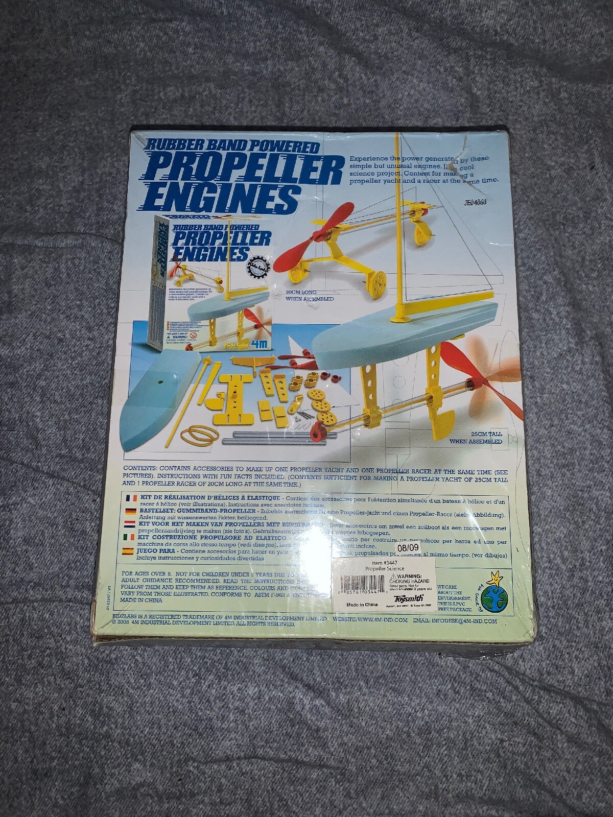 Kidz Labs Build Your Own Rubber Band Propelled Engine Kit New Sealed NIP