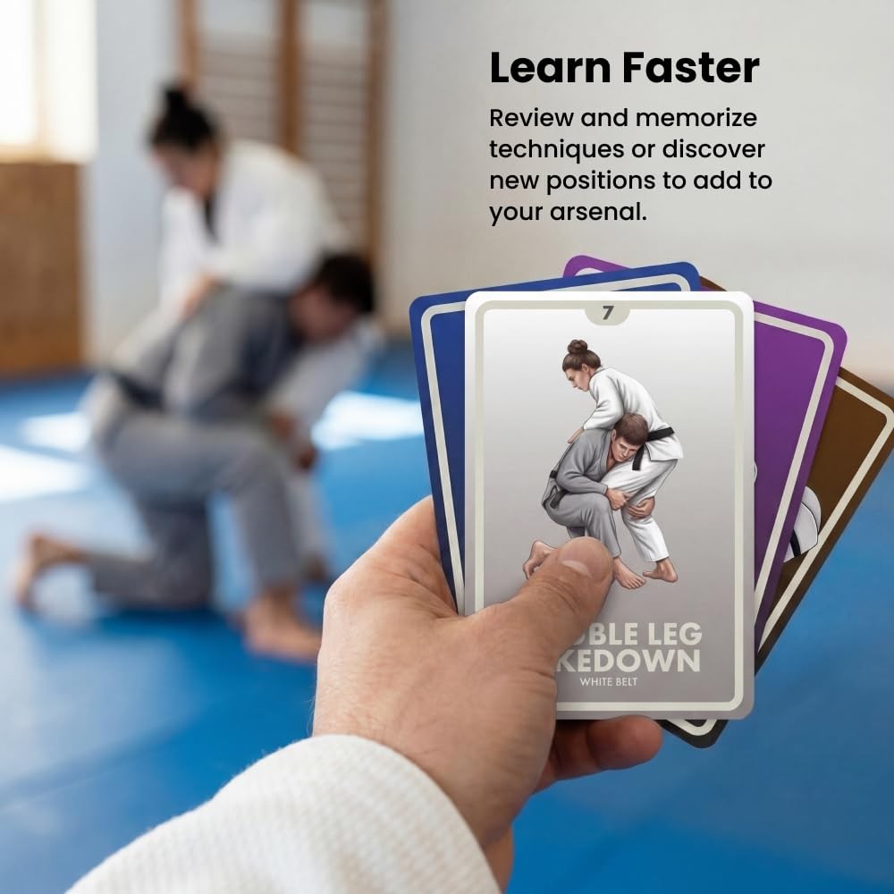 BJJ Flashcards – Jiu Jitsu Training 100 Cards Set | Step-by-Step Techniques, …