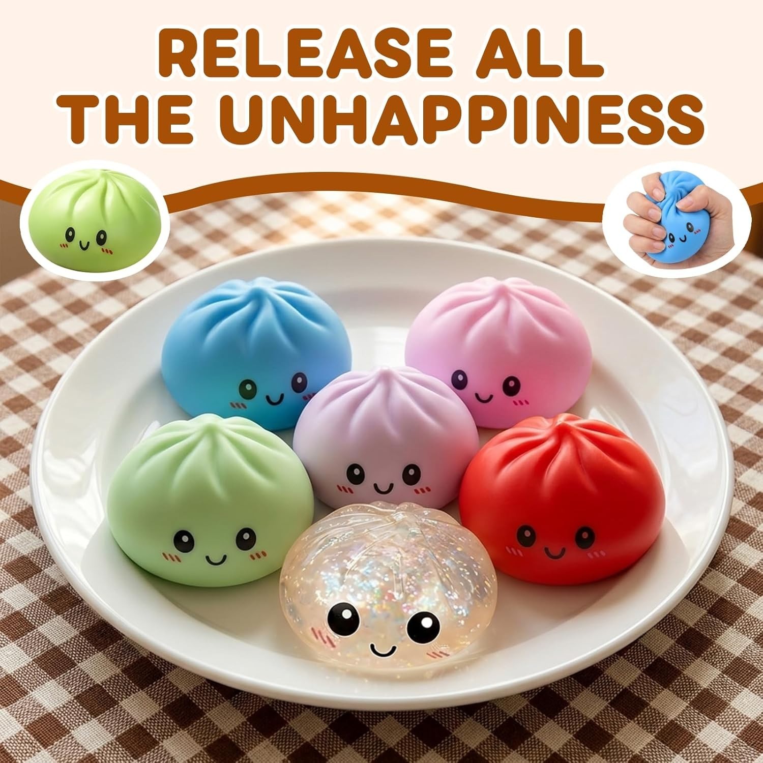 Dumpling Squishy Mystery Blind Pack – Soft Bun Stress Toy Random Surprise