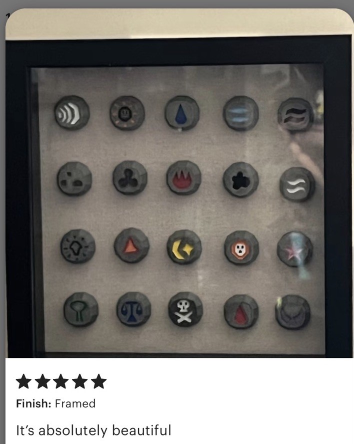 OSRS Frames Rune Set Birthday Christmas Gift For Fan