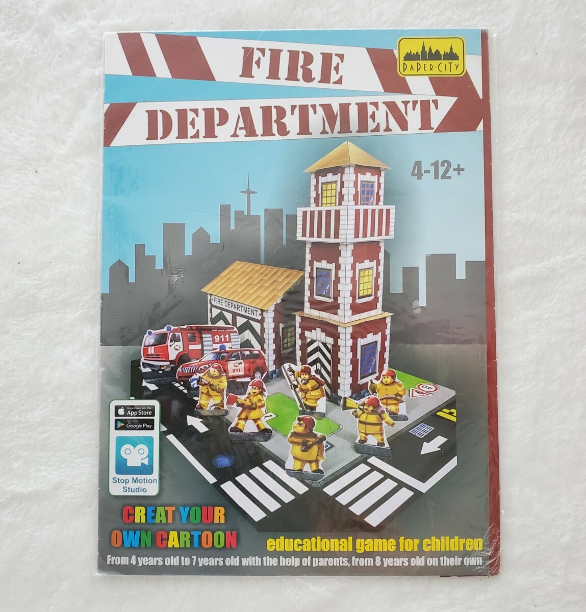 Paper City Educational Projects Games 4 Qty Fire Department Circus Plus 2 Other