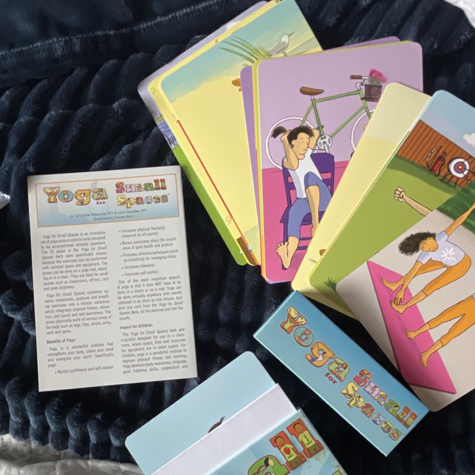 Addriya Yoga for Small Spaces Educational Card Set Kids Multicolor Ages 3 & Up
