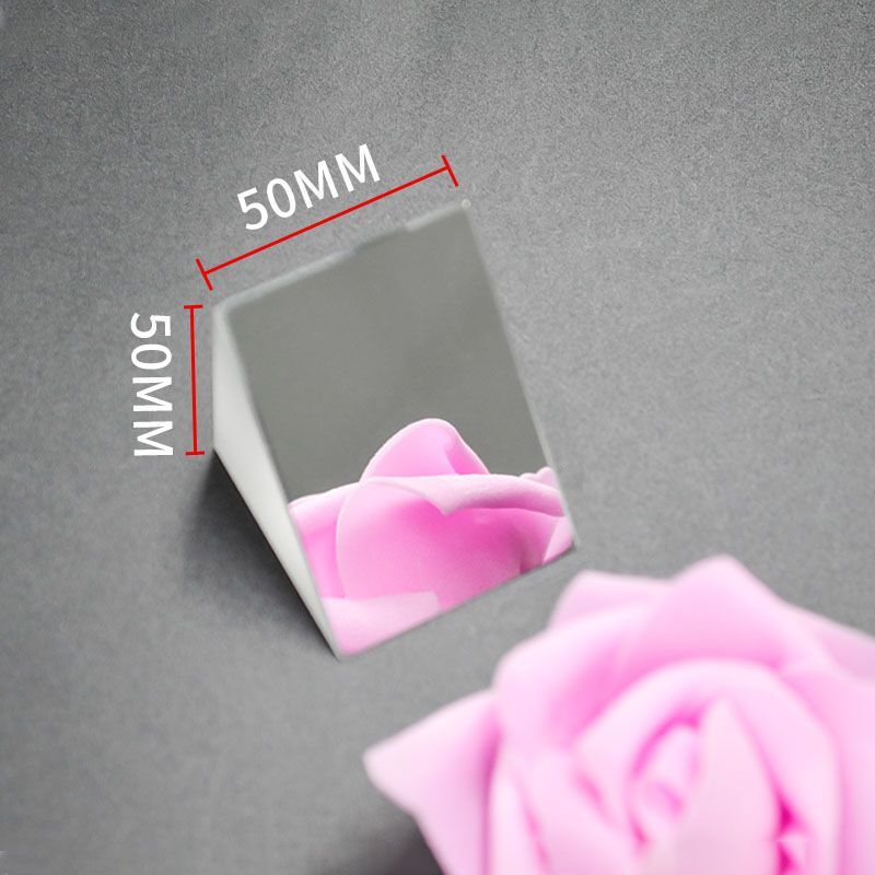 Rectangular Reflection Prism 50mm Optical Glass Inclined Aluminium Plated Prism