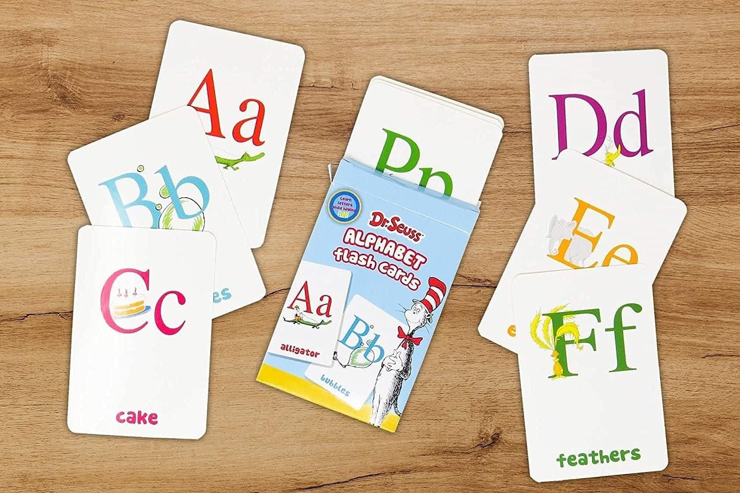 Bright Illustrated 4-in-1 Flash Cards by Dr. Seuss: Perfect for PreK Learning