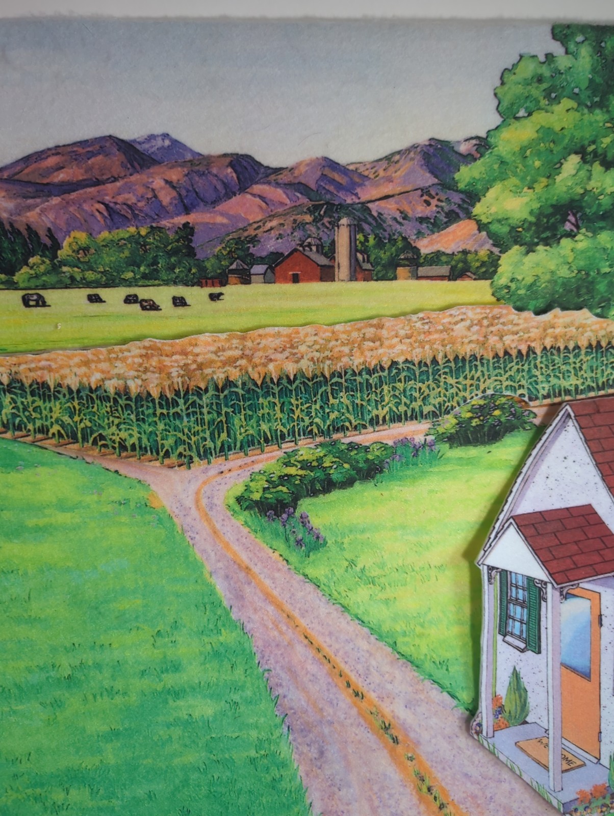 Felt Farm Animal Story Set Large 31″ X 23″ W/ 42 Animals, Buildings, Farmers Etc