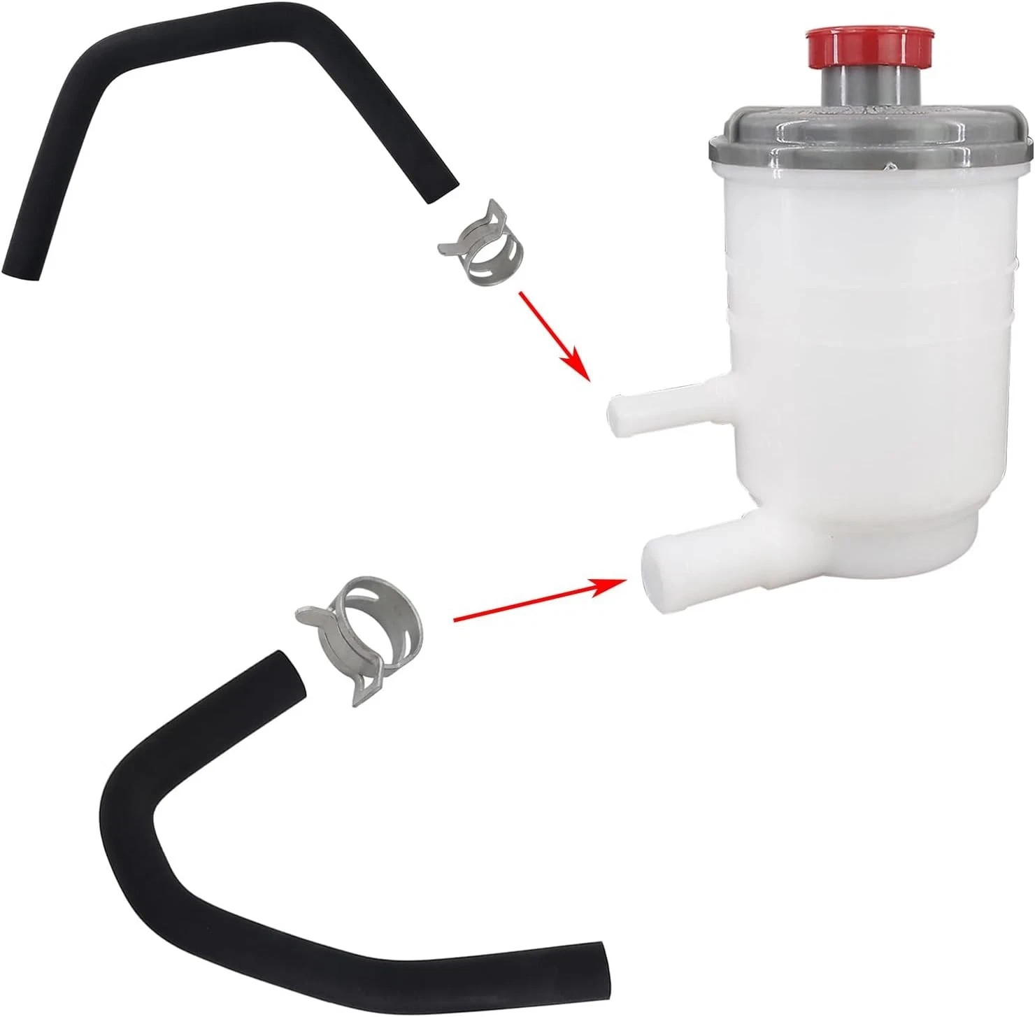 Power Steering Reservoir & Suction Line Hose & Return Line Hose Compatible with