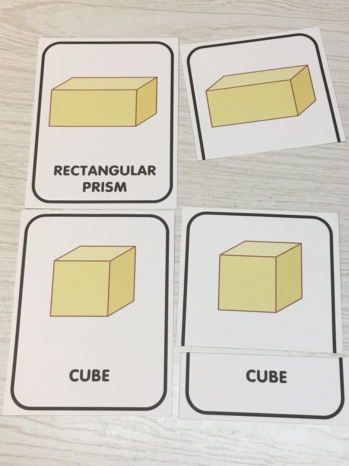 Identifying Shapes – Cards for Learning Center – Three Part Cards – Montessori