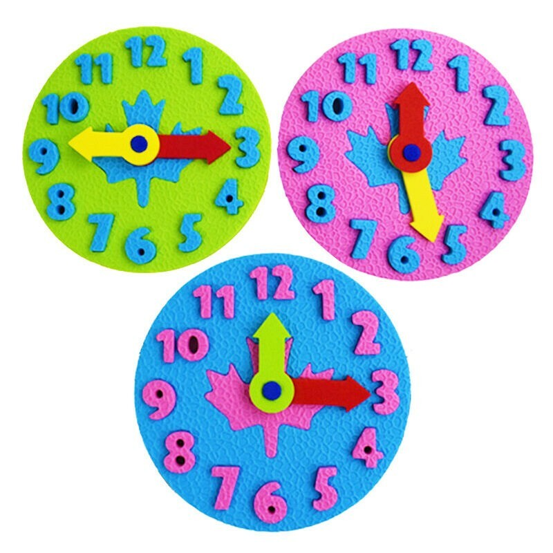 Teaching Kindergarten Manual DIY Clock Early Learning Education Baby Kid Toy