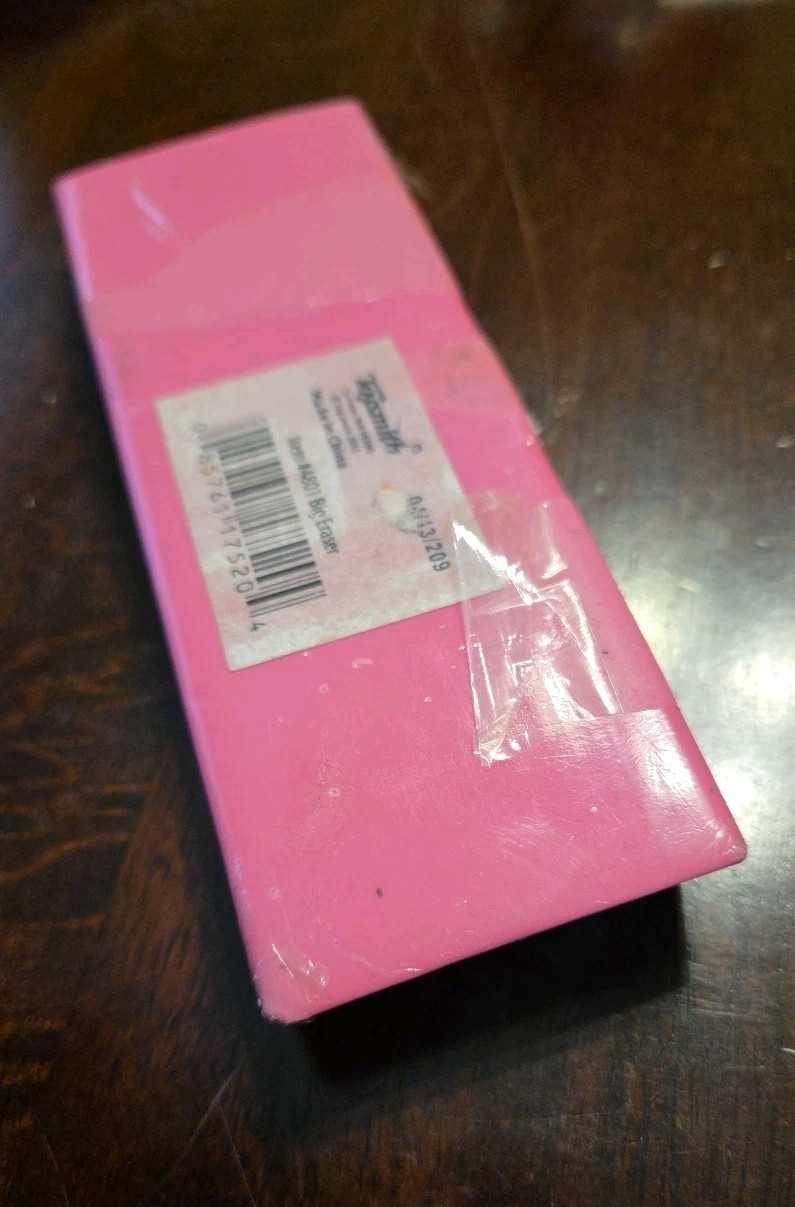 Jumbo Big “For Really Big Mistakes” Wedge Pink Eraser Xtra Large Pencil Eraser