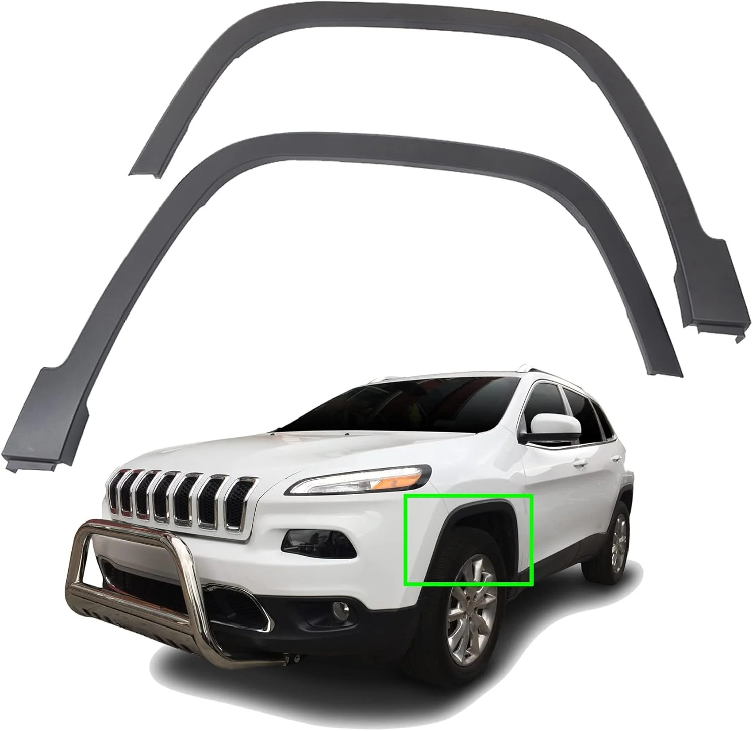 2PCS Wheel Arch Trim Flares Textured Black Front Left and Right Replacement for