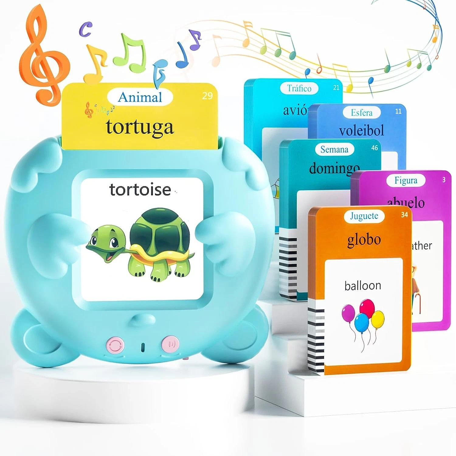 Tarjetas Flash Parlantes En Español Espanol E Ingles Para Niños Ninos De 2 a 4