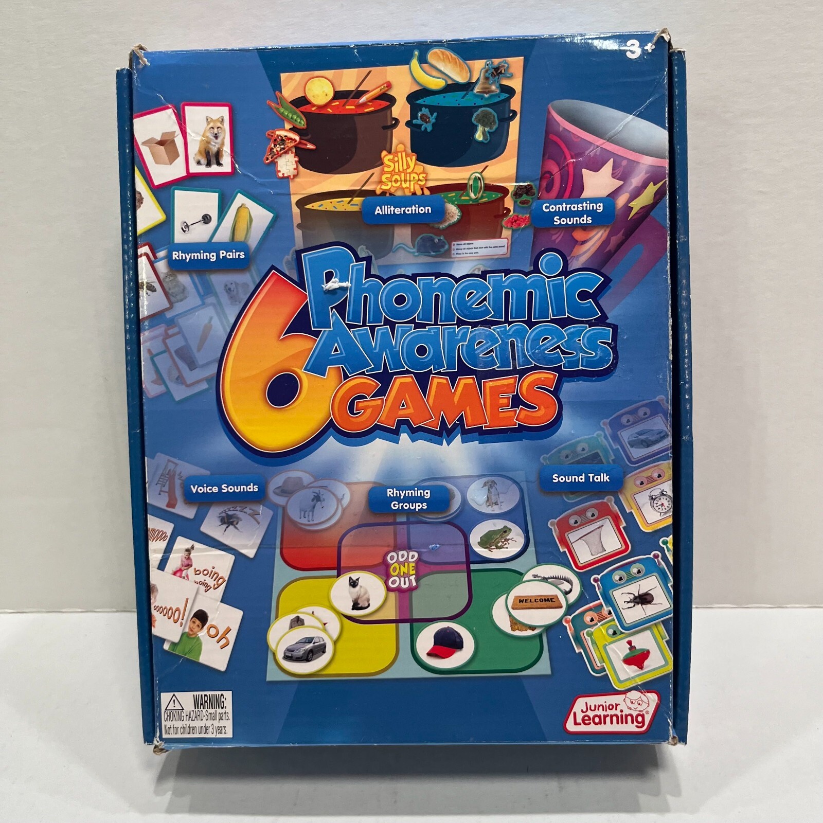 Junior Learning 6 Phonemic Awareness Board Game, Pre K Ages 3 +