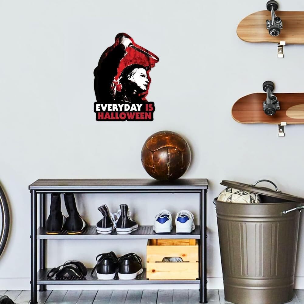 Scary Michael Myers Sticker – 6.25″ x 3.75″ (1 Pc.) – Easy to Peel & Stick Decor