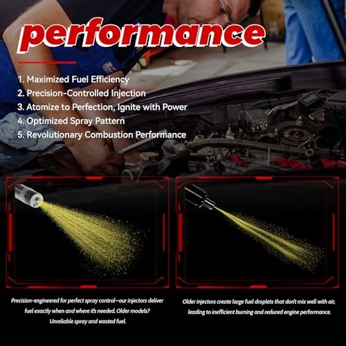 4-Pack Fuel Injectors Set | Compatible with Volkswagen VW CC Eos GTI Tiguan Golf