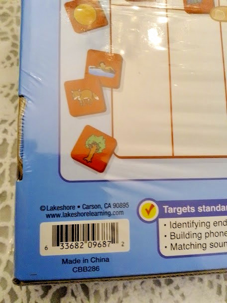 Lakeshore Magnetic Sound Sorting Board, Ending Sounds, Educational Game #LL438