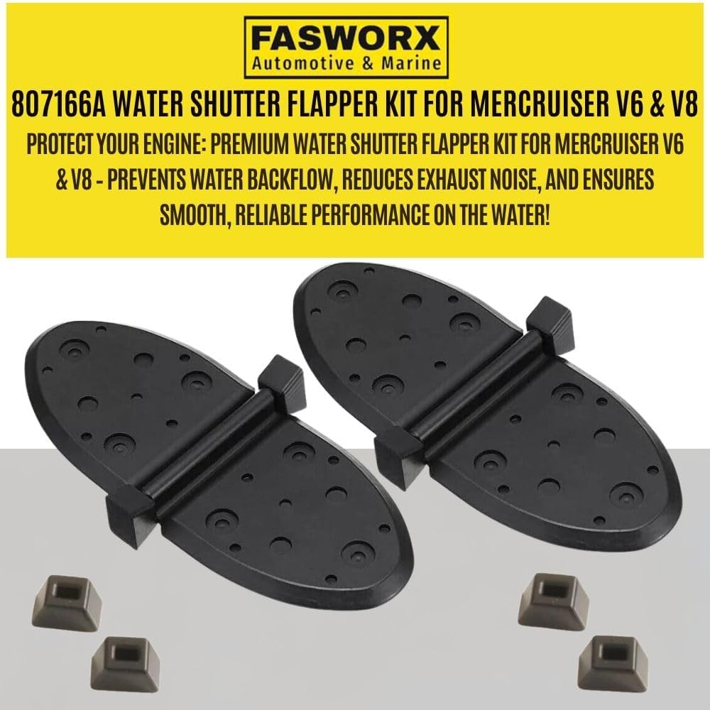807166A1 Pair (2 Pieces) of Water Shutter Flapper Kit for MerCruiser Stern
