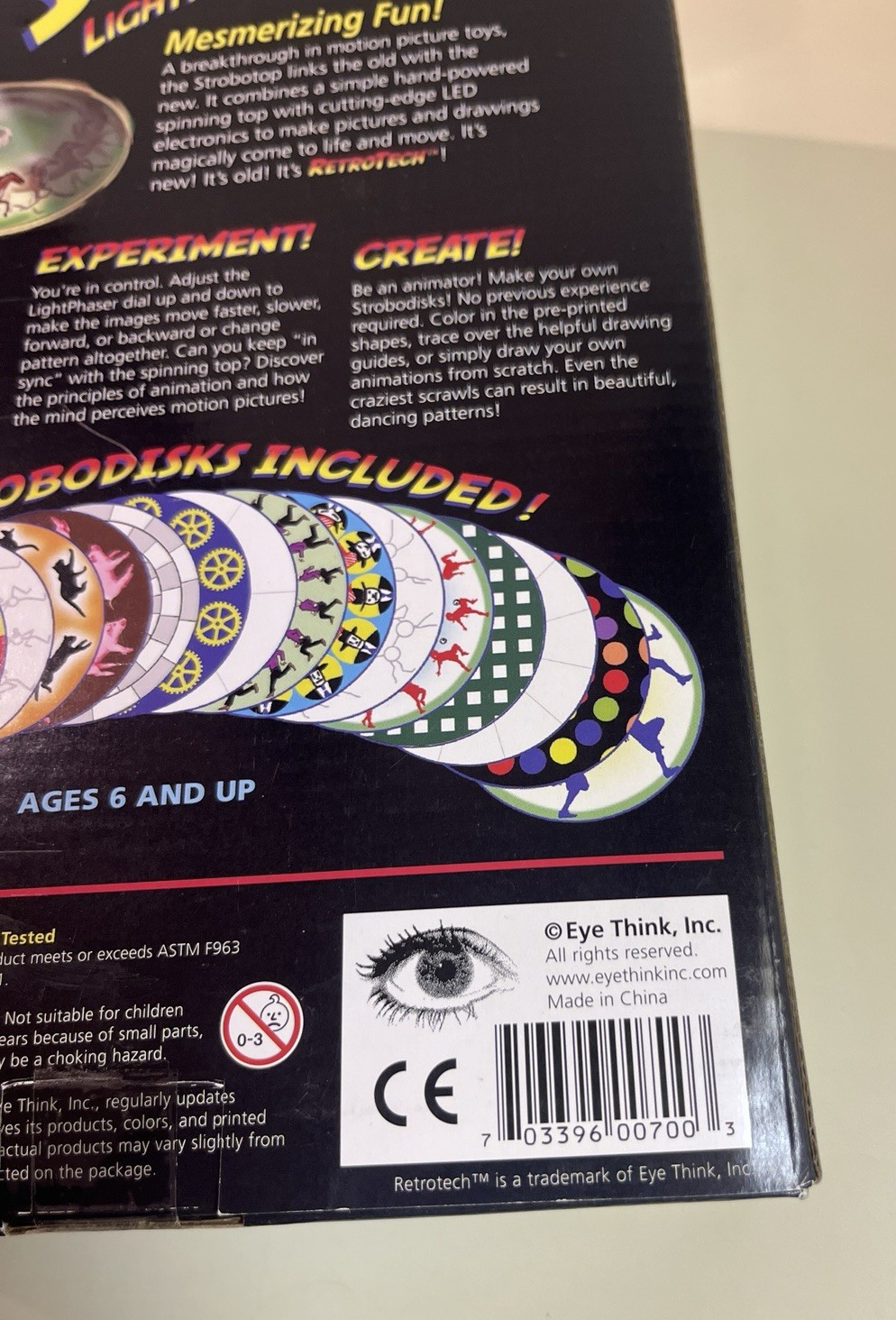Open Box- Strobotop Lightphase Animator Sensory Toy Eye Think, Batteries, Tested