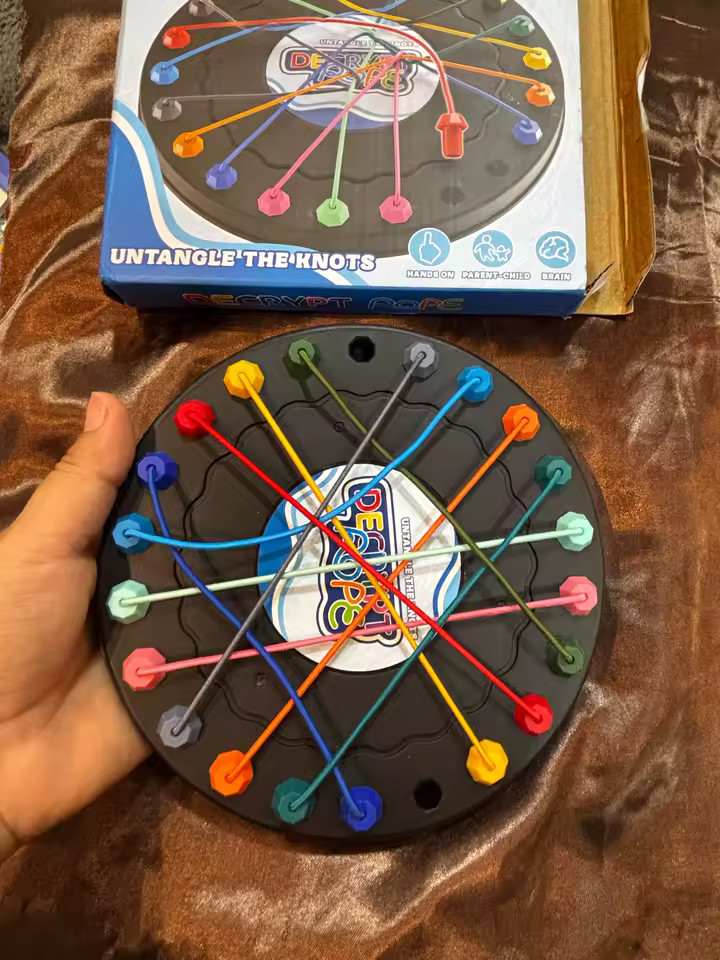 Rope Unraveling Challenge Board Game Educational Logic Toy for Kids