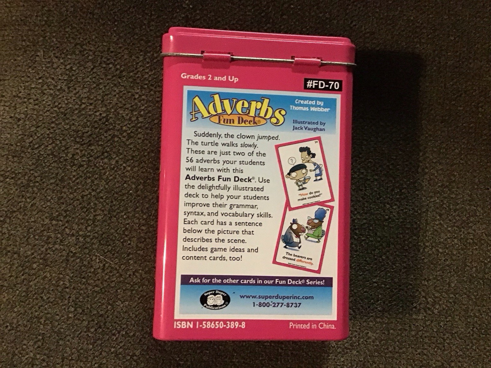 Super Duper Publications Adverbs Fun Deck FD-70 56 Cards Reading 100% complete