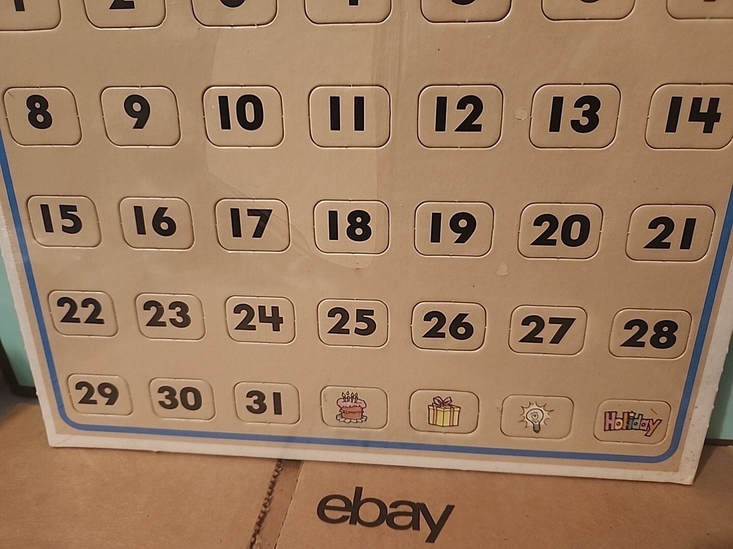 Vintage 1985 Golden Step Ahead School Classroom Calendar Learning Board 80’s NEW