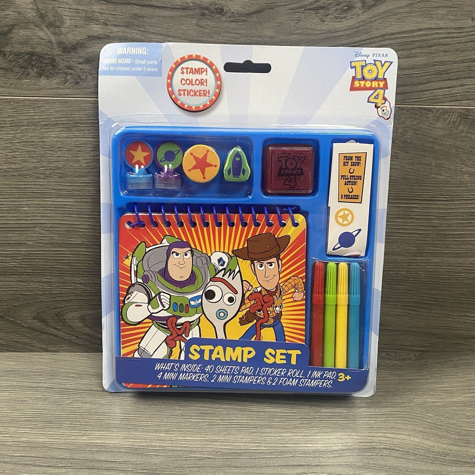 Toy Story 4 Stamp Set New Sealed Children Activity Stickers Stampers Markers