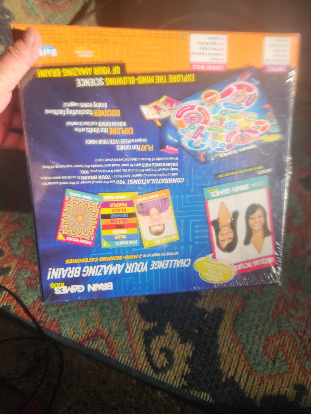 BRAIN GAMES KIDS NATIONAL GEOGRAPHIC AGES 8+ New In Box Sealed