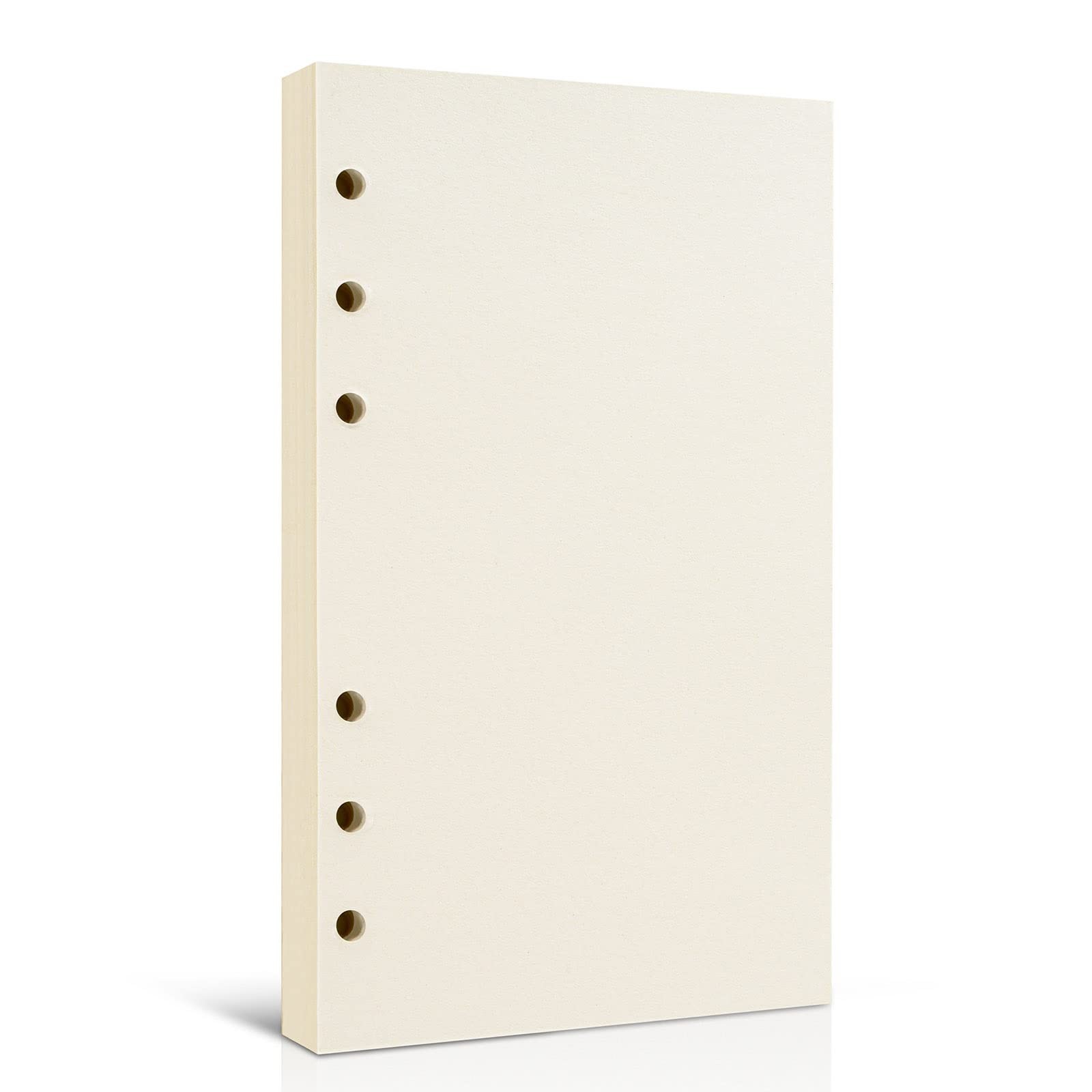 Refillable Blank Paper for 6-Ring Binders – A6 Size, 80 Sheets (160 Pages) – …