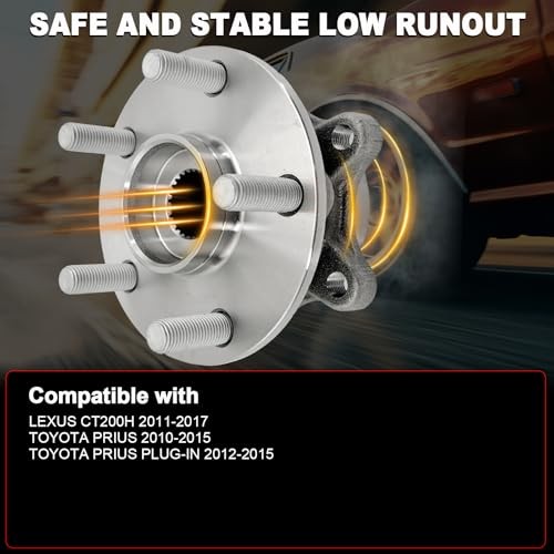Pair 513287 Front Wheel Bearing Hub Assembly Compatible with Toyota Prius