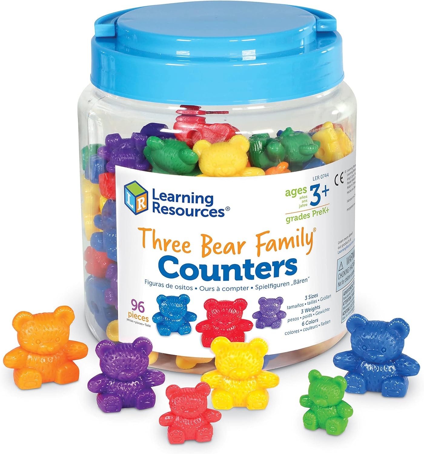 Learning Resources The Original Three Bear Family Basic Six Colour Rainbow Count