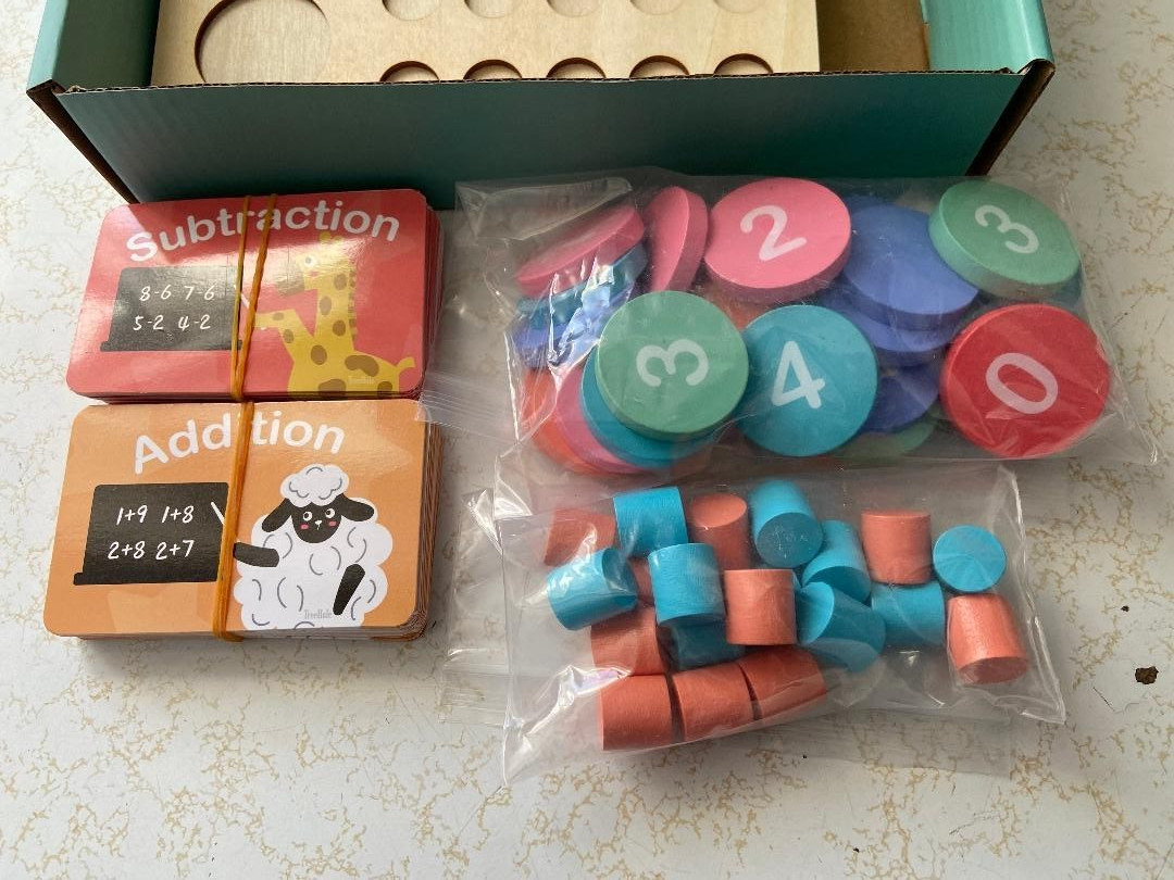 Kids Math Wooden Digital Arithmetic Early Children Learning Education Game Tool