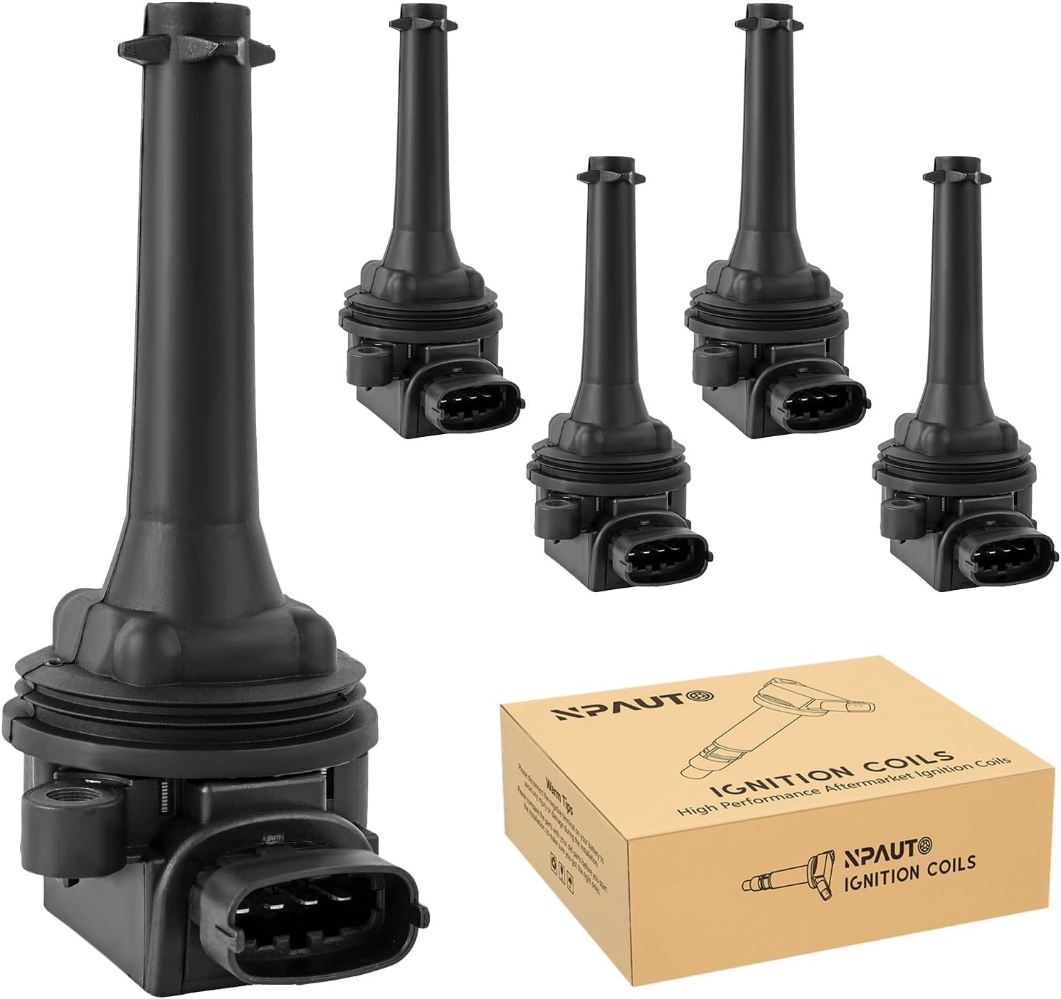 5 Pack Ignition Coils UF341 For Volvo S60 XC90 2.3 2.5