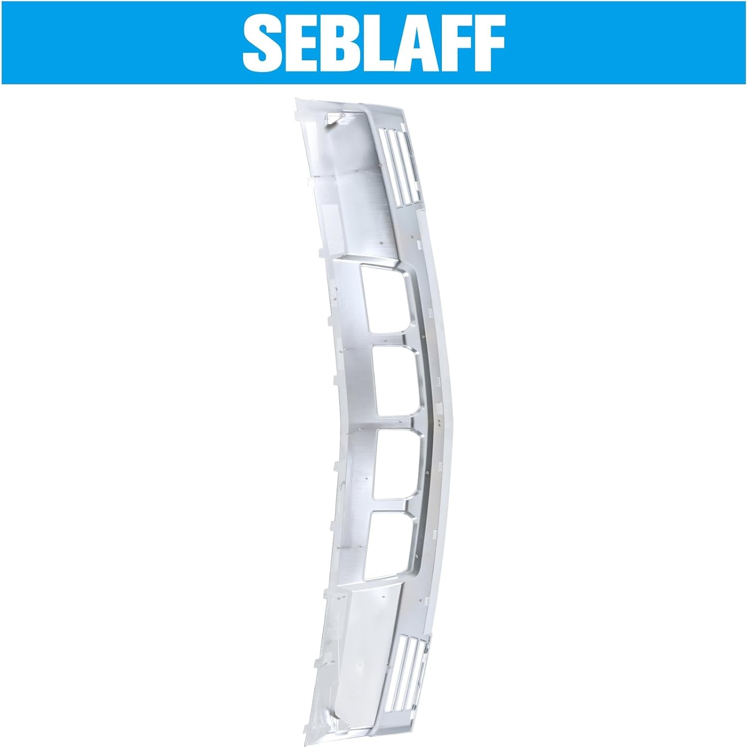 Matte Chrome Front Bumper Lower Valance Skid Plate Plastic Replacement for