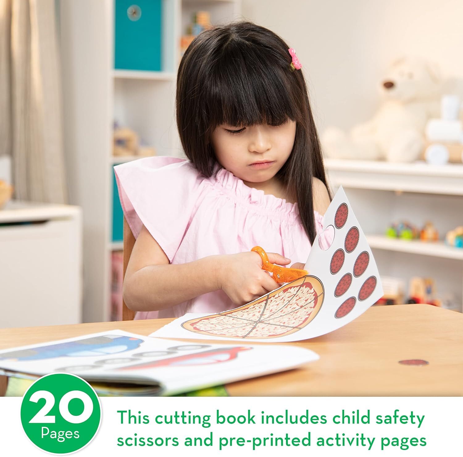Melissa & Doug Scissor Skills Activity Book With Pair of Child-Safe Scissors (20