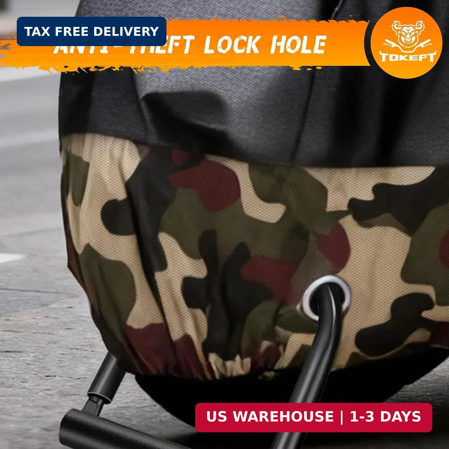 Motorcycle Cover Waterproof Outdoor All Season Weather Sun Rain Protection with