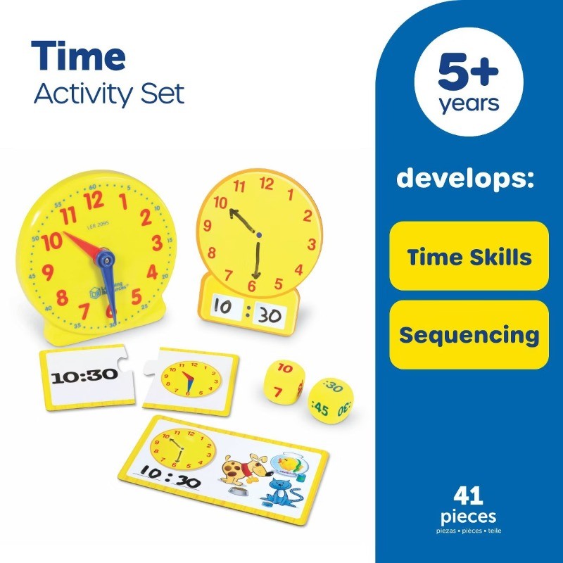Time Activity Set, Teaching Time Activity, Kids Learning Clock