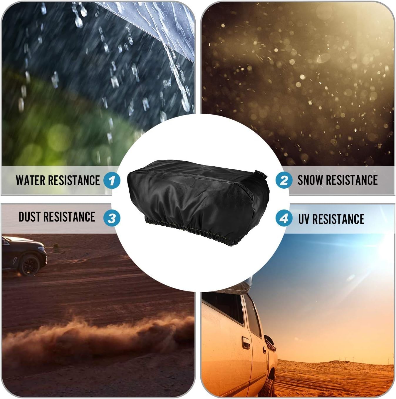 Winch Cover, Heavy Duty Waterproof Dust-Proof Winch Protection Cover, Ideal for
