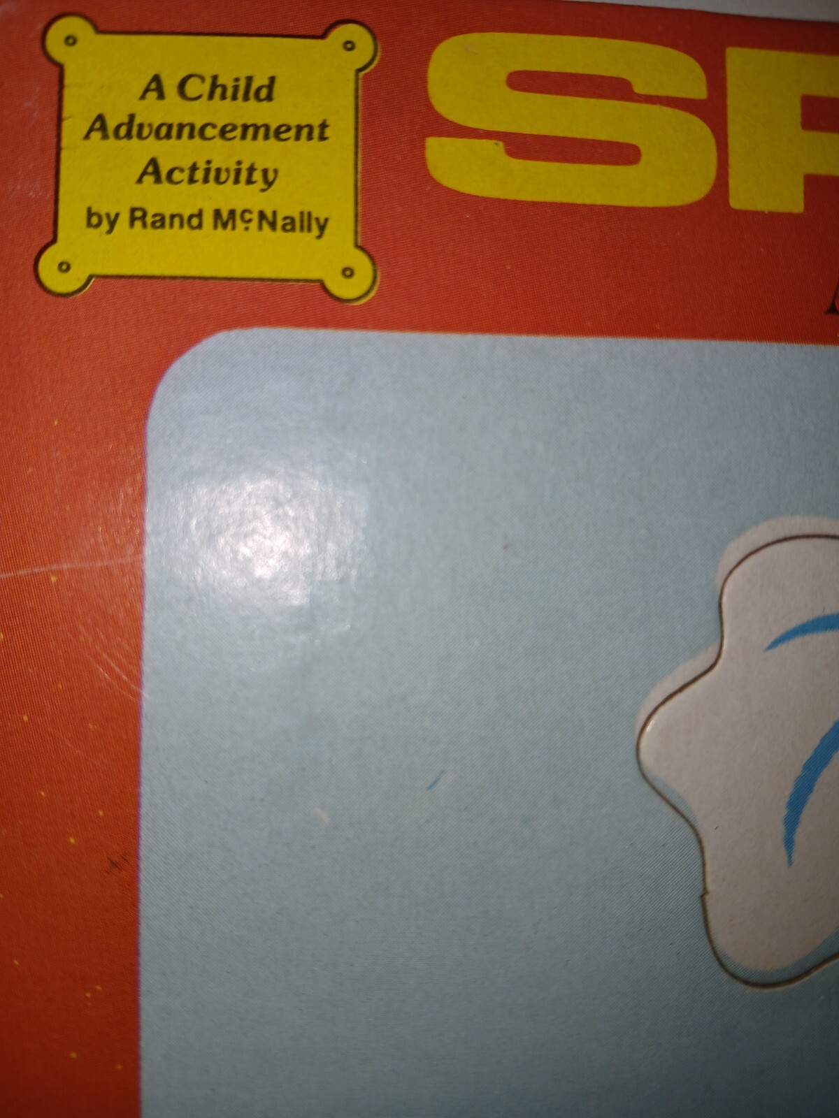 Spell and Play Preschool Push-Through Puzzle Cardboard Rand McNally c1972