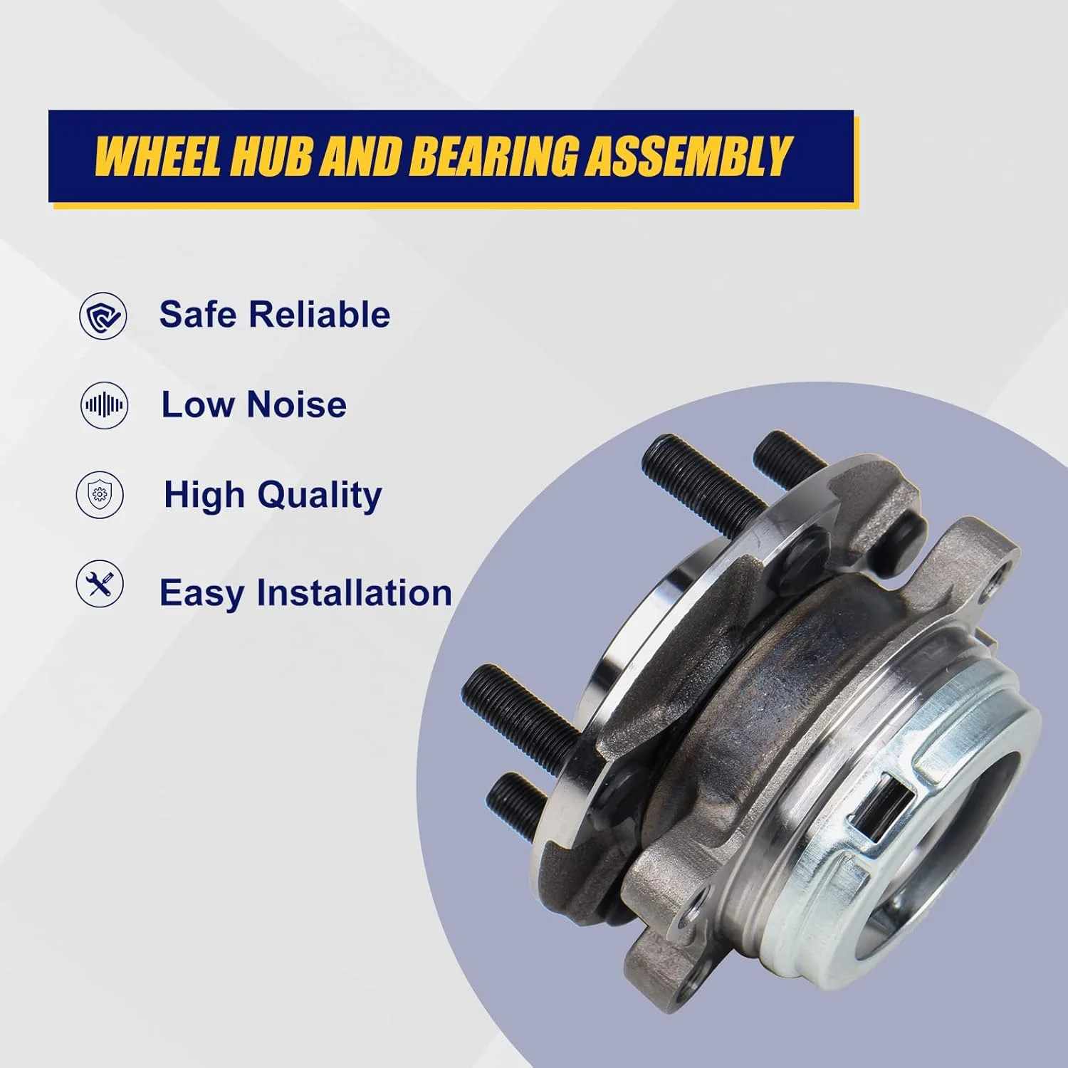 KUSATEC 513296 [2 Pack] Front Wheel Hub and Bearing Assembly Fit for Nissan Alti