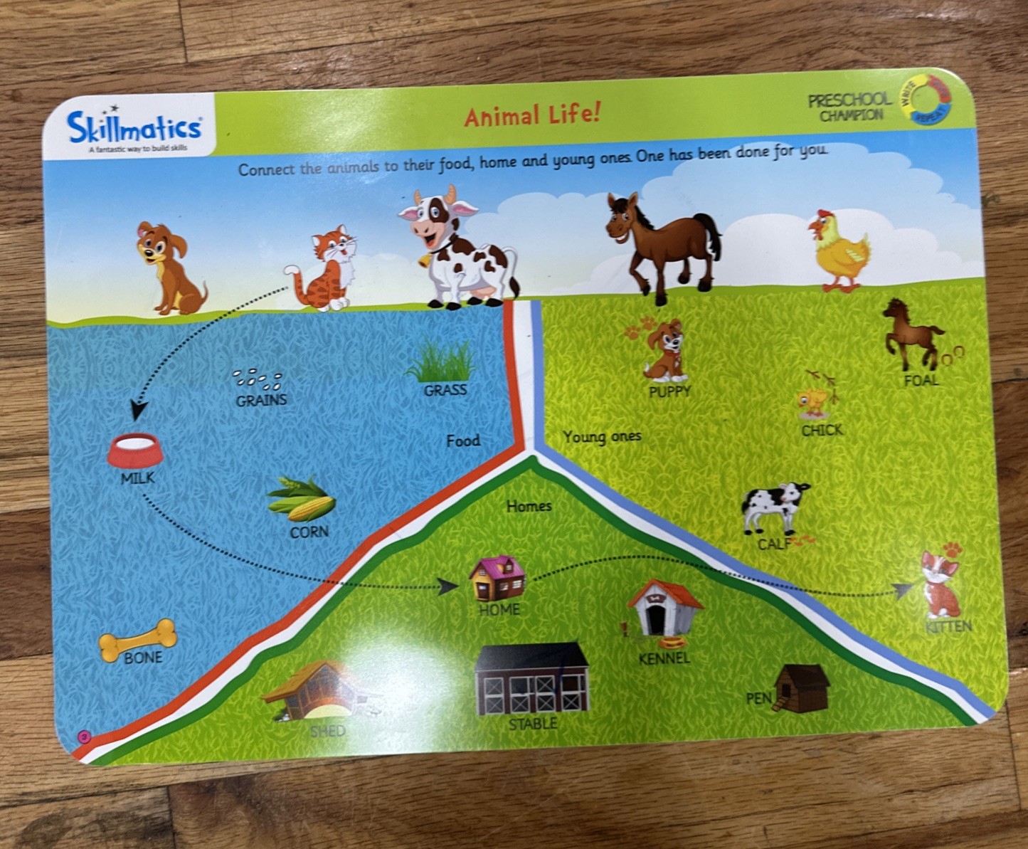 Skillmatics Preschool Champion Write & Wipe Activity Mats. SEALED! Used