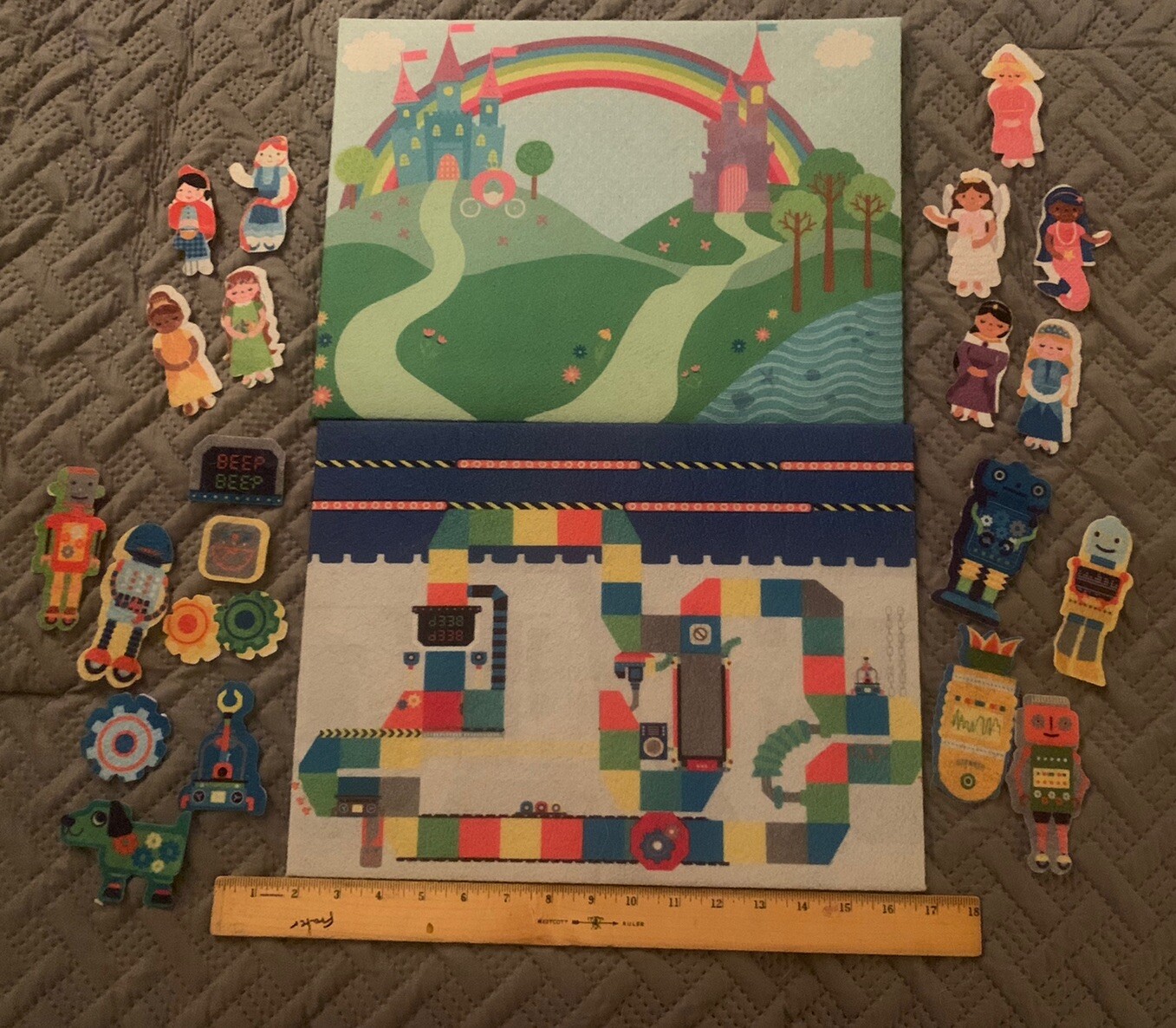 The Story Teller Felt Story Board Cutouts Fairy Tale Stories Robots Lot 15×11