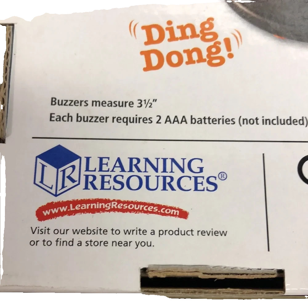 Learning Resources Answer Buzzers Set of 4 Assorted Colored Buzzers OPEN BOX NEW