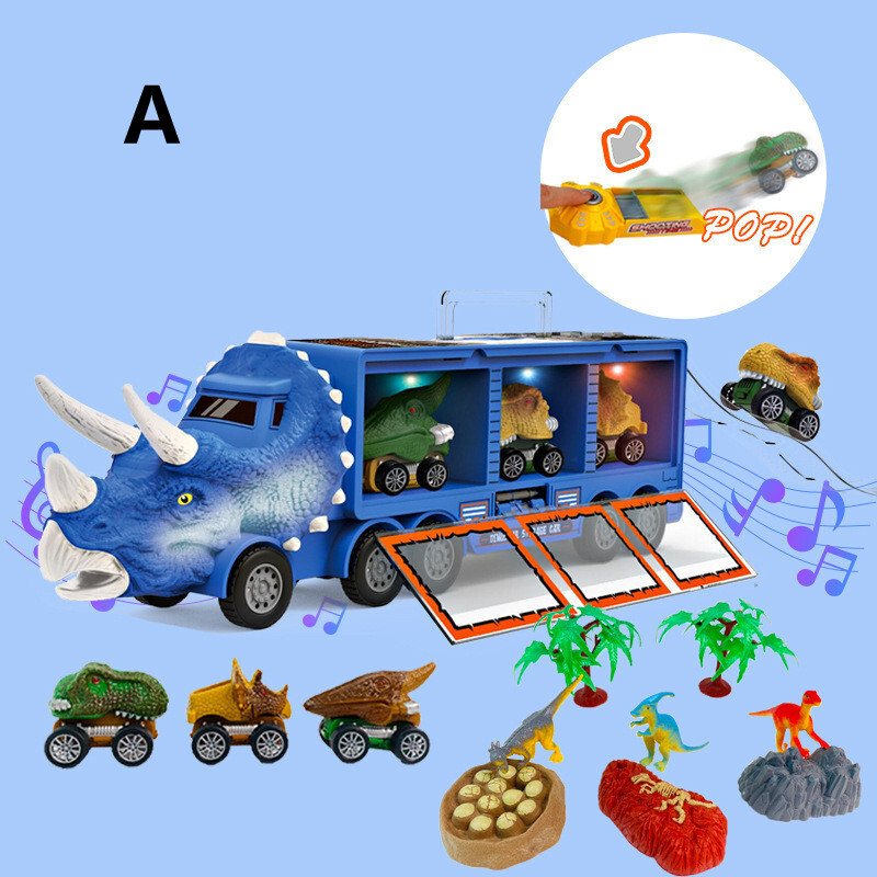 Children’s Dinosaur Storage Light Music Tyrannosaurus Triceratops Inertial Car