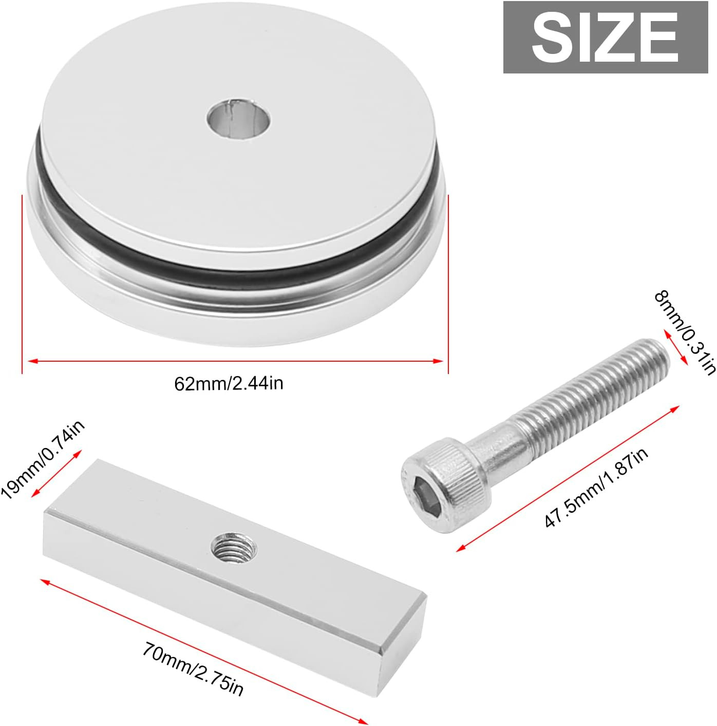 3PCS Billet Aluminum Freeze Plug Kit Replacement for Cummins Dodge Turbo Diesel