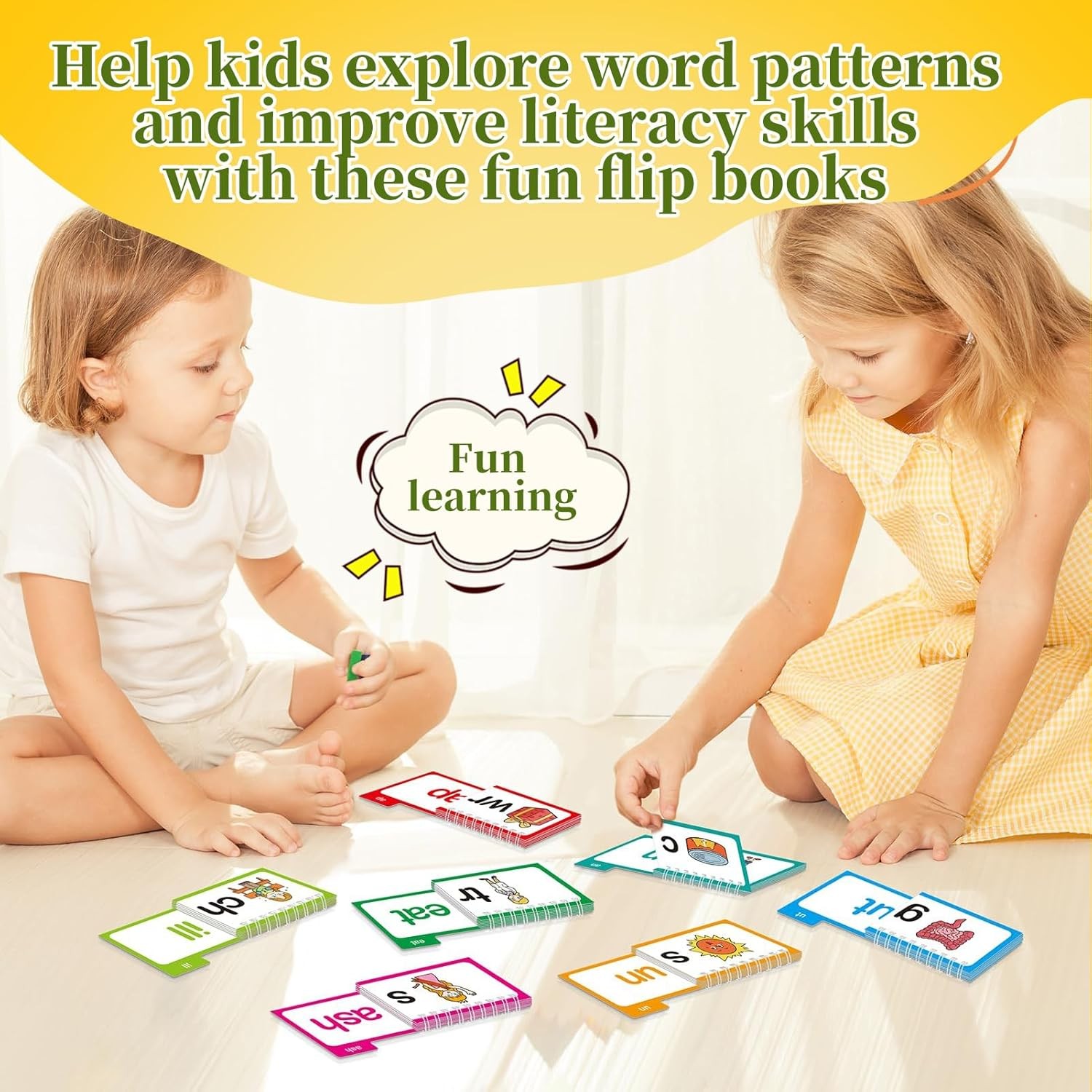 30 Read Word Families, Sight Words, ABC Phonics Flash Cards,Reading Learning Set