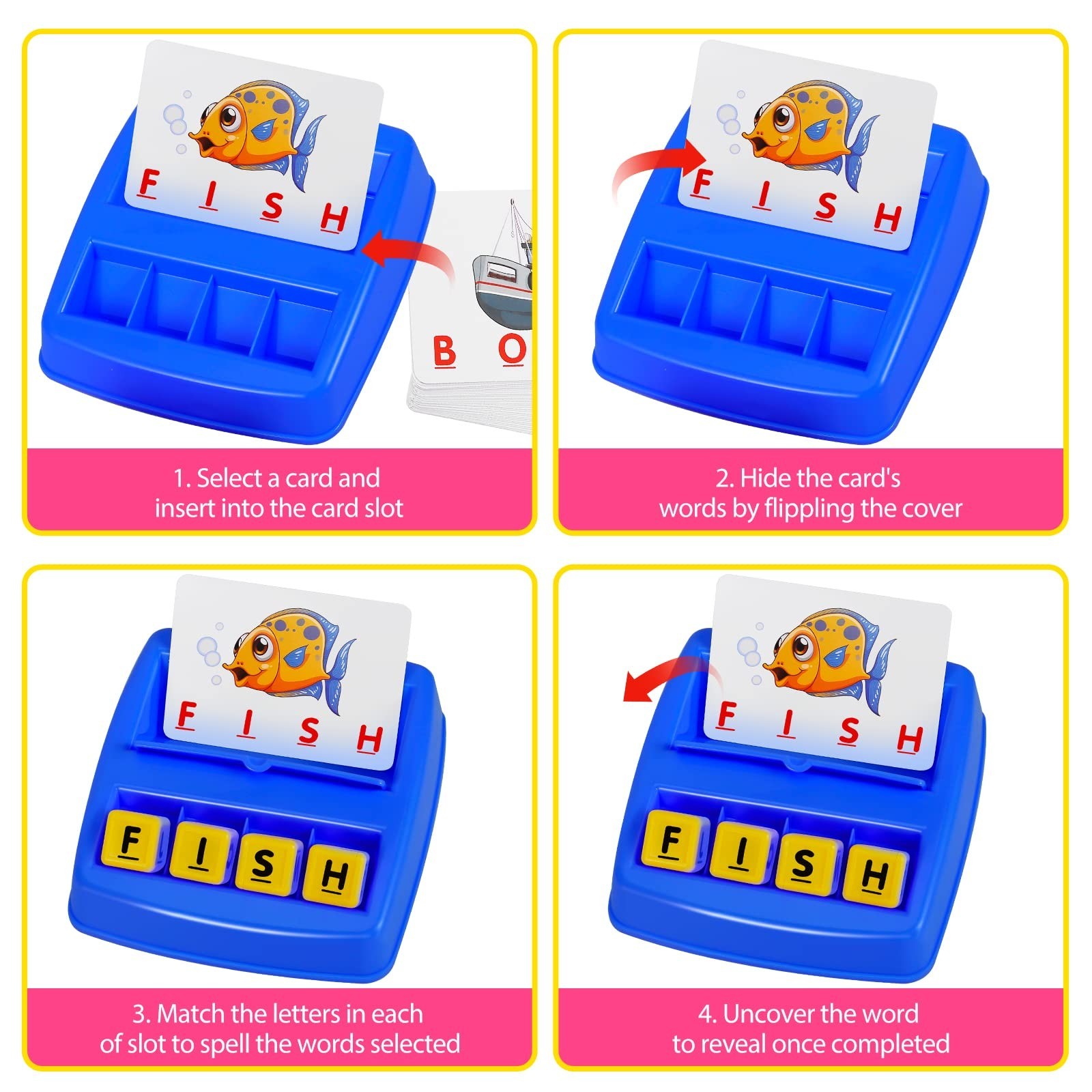Educational Matching Letter Game – Spelling & Memory Toy for Kids 3-8 Years