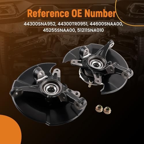 Front Steering Knuckle & Wheel Bearing Hub Passenger Side and Driver Side