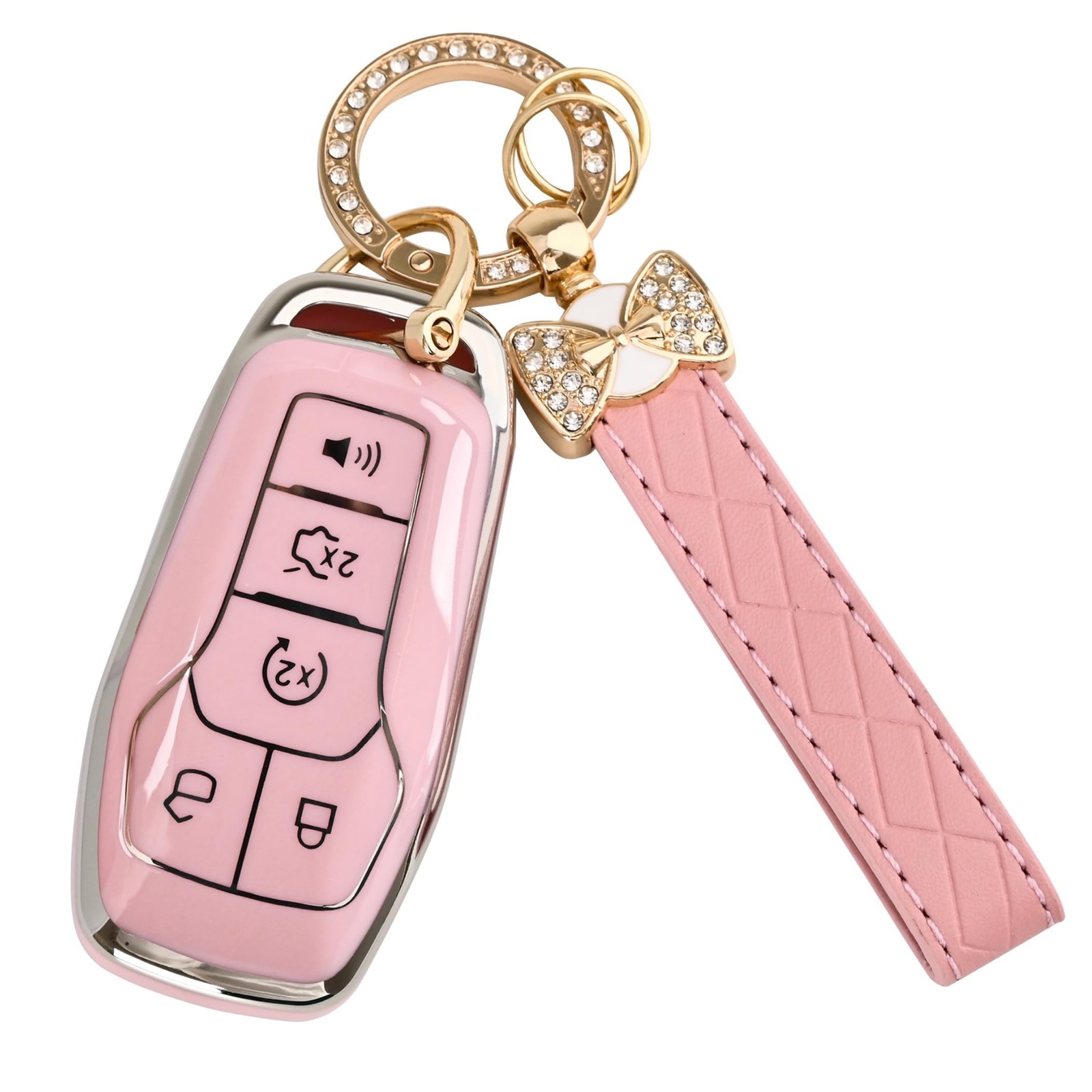 for Ford Key Fob Cover – Soft TPU Key case Holder Car Key Case Shell Protecti…
