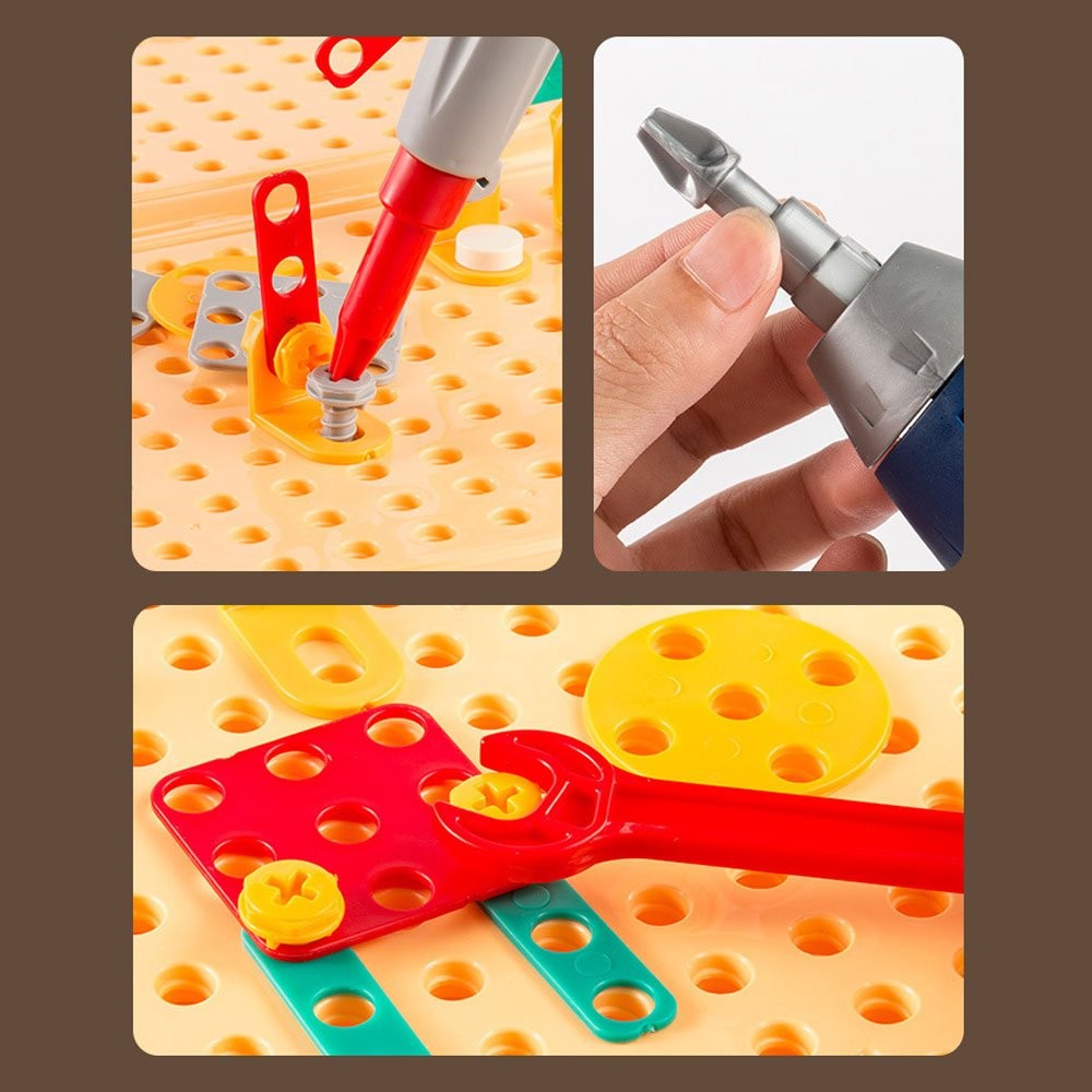 Creative Electric Drill Bits Puzzle Toy Assembly Kids Tool Box Birthday Gift JQ