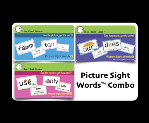 I See, I Spell, I Learn® – Picture Sight Words™ Flashcards Sets 1, 2 & 3